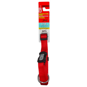 Collar nylon liso rojo 10 mm x 25 - 40 cm