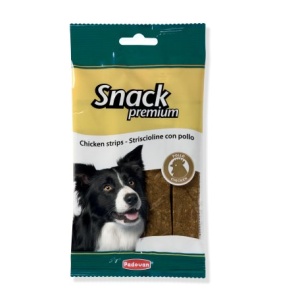 Alim. snack tiras pollo 100 gr