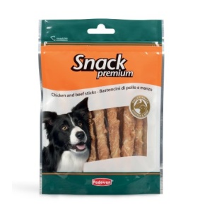 Alim. snack sticks de pollo y ternera 100 gr